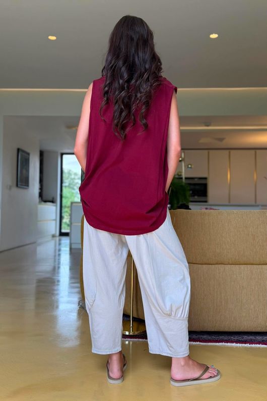 Oscar Drape Trapeze Tank Rioja